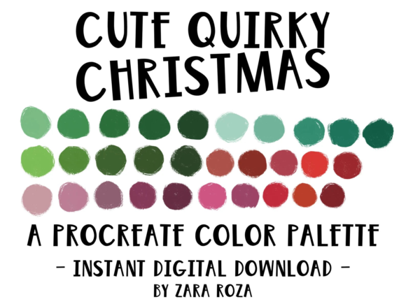 Download Cute Quirky Christmas Procreate Palette - Cute Collection