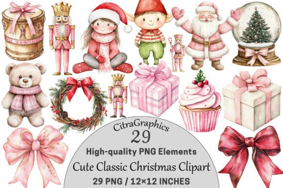 Download Cute Classic Christmas Clipart - Cute Collection