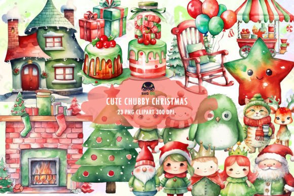 Download Cute Chubby Christmas Clipart PNG - Cute Collection