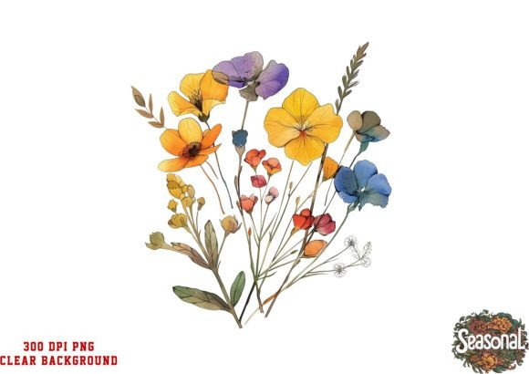 Download Vibrant Wildflower Clipart - Wildflower clipart Collection