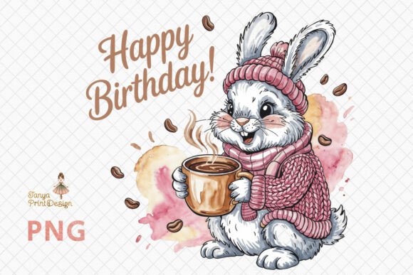 Download Cute Bunny Happy Birthday Clipart | PNG - Cute Collection