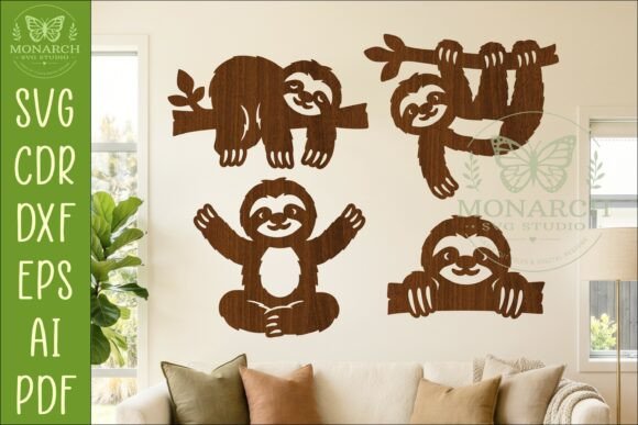 Download Cute Sloth Silhouette Designs 1 - Cute Collection