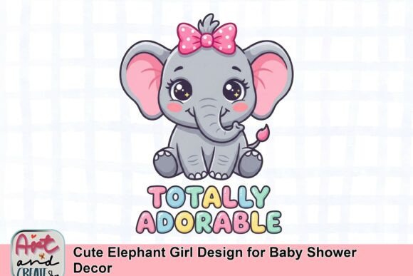 Download Cute Elephant Girl Design for Baby Shower Decor - Cute Collection