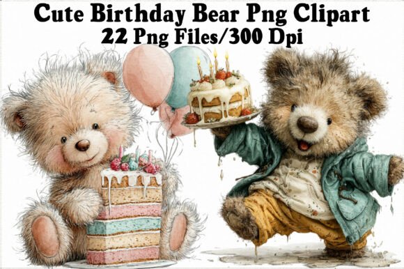 Download Cute Birthday Bear PNG Clipart - Cute Collection