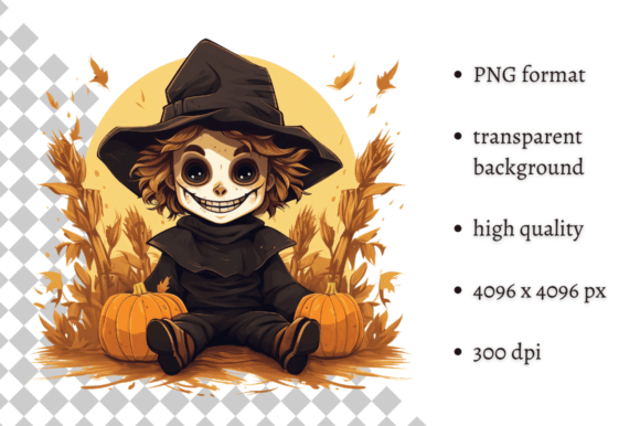 Download Cute Halloween Scarecrow PNG Clipart - Cute Collection