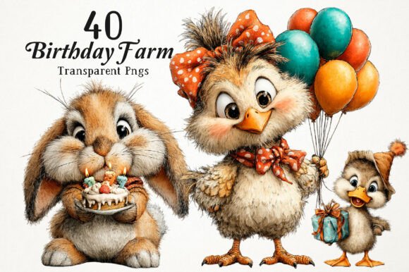 Download Cute Birthday Farm PNG Clipart - Cute Collection