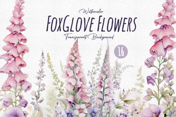 Download Watercolor Foxglove Wildflower Clipart - Wildflower clipart Collection