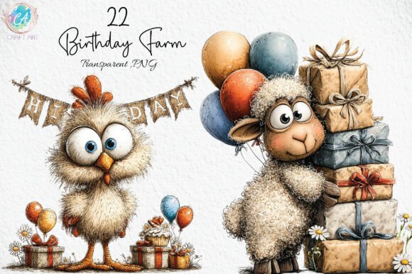 Download Cute Birthday Farm Clipart PNG - Cute Collection