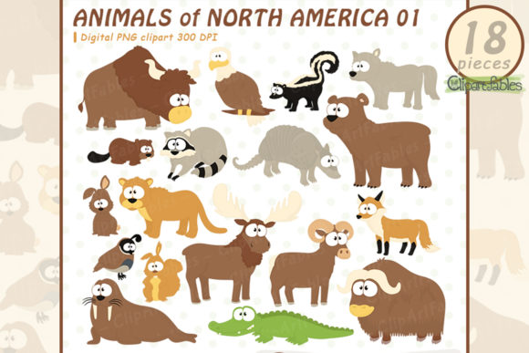 Download Cute Animals, USA Wildlife Clipart - Cute Collection