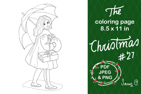 Download Christmas Vintage Child Adult Coloring - Premium Resources