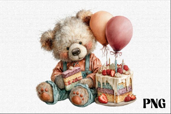 Download Cute Birthday Bear PNG Clipart - Cute Collection