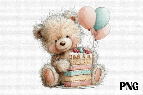 Download Cute Birthday Bear PNG Clipart - Cute Collection