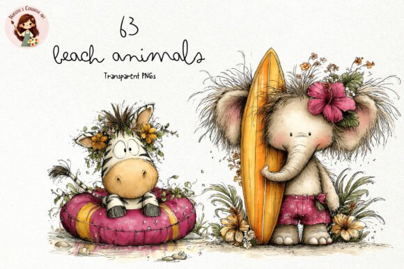 Download Cute Beach Animals PNG Clipart - Cute Collection