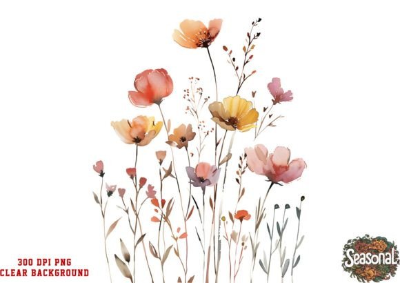Download Vibrant Wildflower Clipart - Wildflower clipart Collection