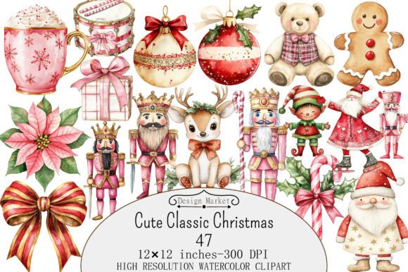 Download Cute Classic Christmas Clipart - Cute Collection