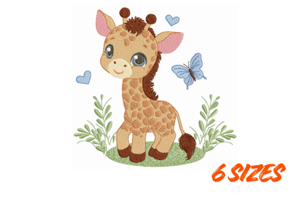 Download Cute Baby Giraffe Embroidery Design - Cute Collection
