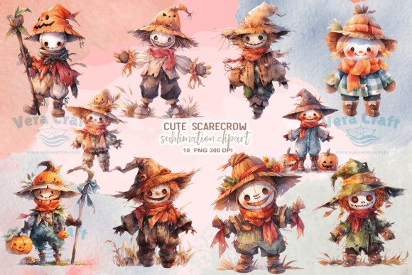 Download Cute Scarecrow Halloween Clipart - Cute Collection