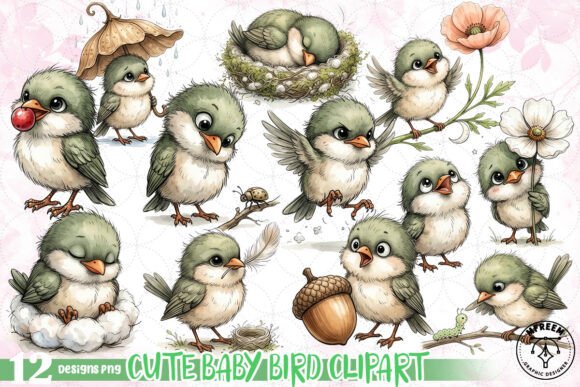 Download Cute Baby Bird Clipart PNG - Cute Collection