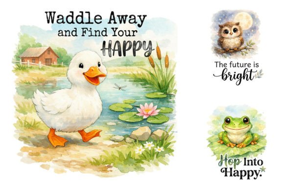 Download Cute Animal Watercolor Sublimation PNG - Cute Collection