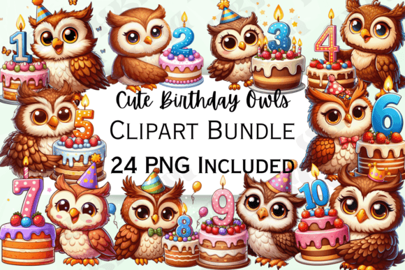 Download Cute Birthday Owl Clipart - Cute Collection