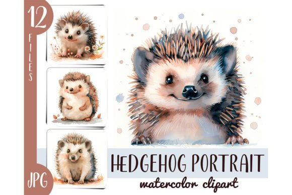 Download Watercolor Cute Hedgehog Clipart JPG - Cute Collection
