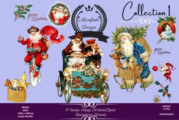 Download Vintage Christmas Illustration Clipart 1 - Vintage christmas illustration Collection