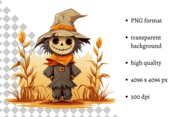 Download Cute Halloween Scarecrow PNG Clipart - Cute Collection