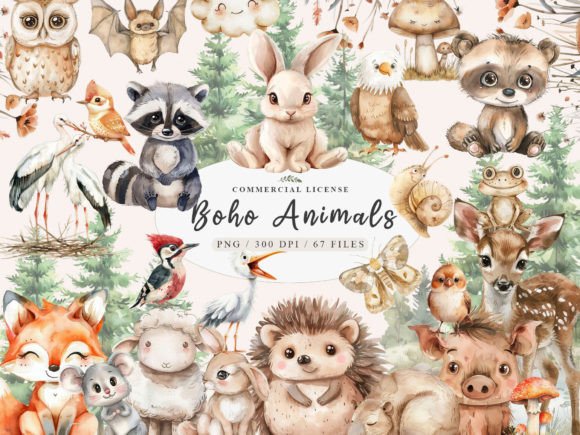 Download Boho Woodland Animals Clipart, Cute Wood - Cute Collection
